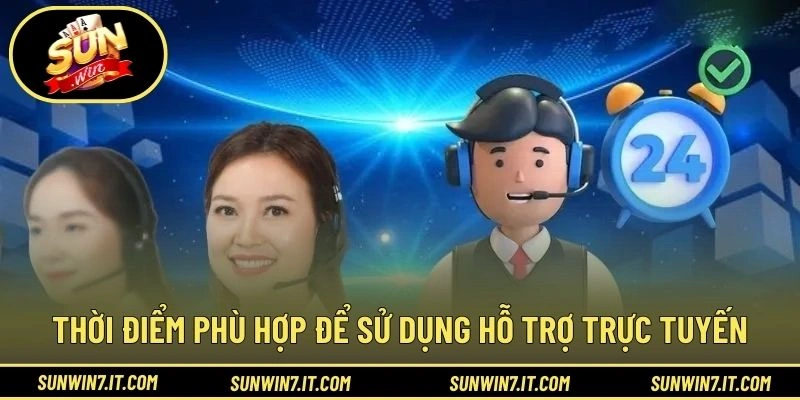 Thời điểm phù hợp để sử dụng hỗ trợ trực tuyến